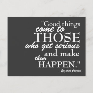 Good Things Come Motivational Postcard