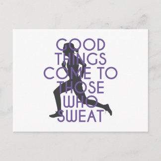 Good Things Come to Those Who Sweat Postcard