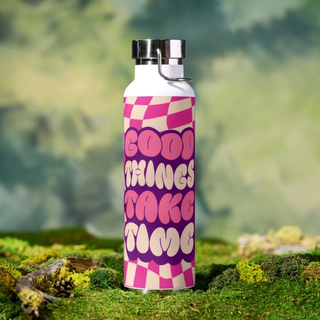 Good Things Take Time - Bold Bubble Water Bottle (Outdoor)