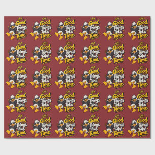Good Things Take Time Funny Cool Duck T-Shirt Desi Wrapping Paper