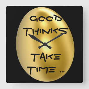 Good Thinks Take Time Magic Chic Wall Clock! Square Wall Clock