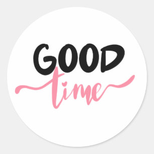 Good Time Cute Coffee Time Classic Round Sticker