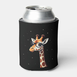 Good Time Hipster Giraffe T-Shirt Men's Women's Ch Can Cooler