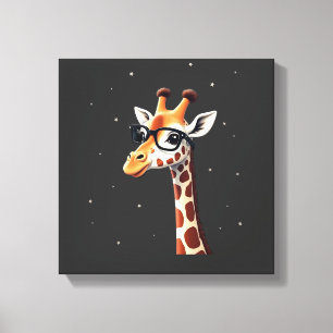 Good Time Hipster Giraffe T-Shirt Men's Women's Ch Canvas Print