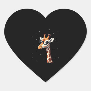 Good Time Hipster Giraffe T-Shirt Men's Women's Ch Heart Sticker