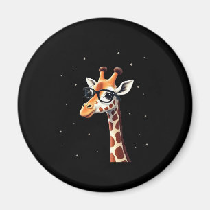 Good Time Hipster Giraffe T-Shirt Men's Women's Ch Magnet