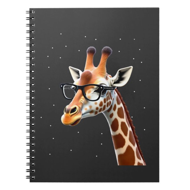Good Time Hipster Giraffe T-Shirt Men's Women's Ch Notebook (Front)