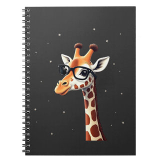 Good Time Hipster Giraffe T-Shirt Men's Women's Ch Notebook