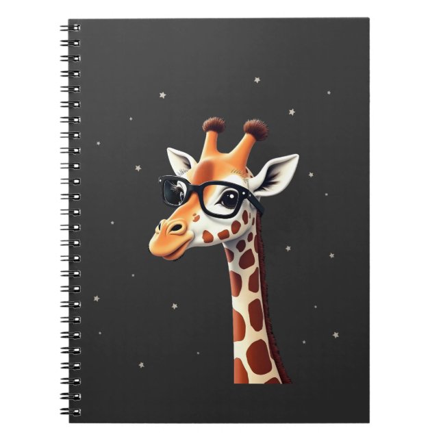 Good Time Hipster Giraffe T-Shirt Men's Women's Ch Notebook (Front)