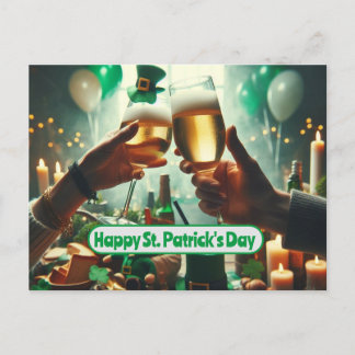 Good Times and Good Luck on St. Patrick's Day Postcard