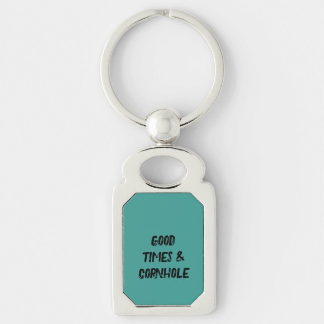 Good Times & Cornhole 🌽 Key Ring (Front)