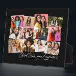 Good times great memories black 12 photo collage plaque<br><div class="desc">A fun collage of 12 photos is a great way to remember the special times. With a hand-written "good times, great memories" this photo collage plaque also includes room for custom text. Celebrate senior year, a vacation, a sports season or anything with this great gift idea. Perfect for a graduation...</div>