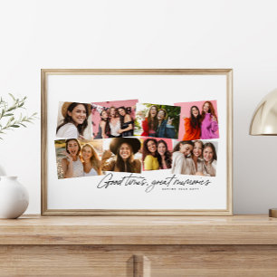 Good times great memories fun 8 photo collage poster