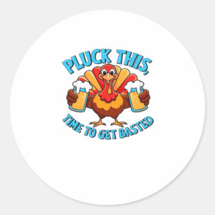 Good Times Happy Thamksgiving Classic T-Shirt Classic Round Sticker