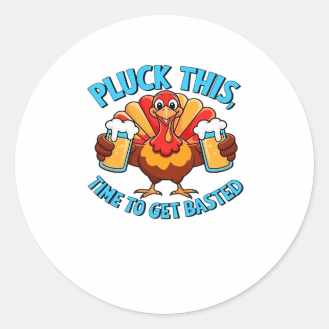 Good Times Happy Thamksgiving Classic T-Shirt Classic Round Sticker (Front)
