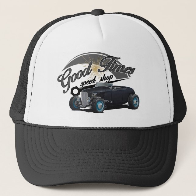Good Times Hot Rod Trucker Hat (Front)