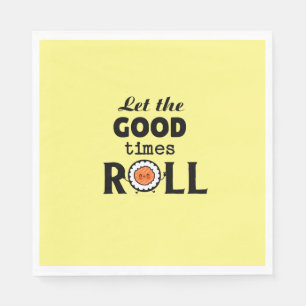 Good times roll kawaii sushi napkin