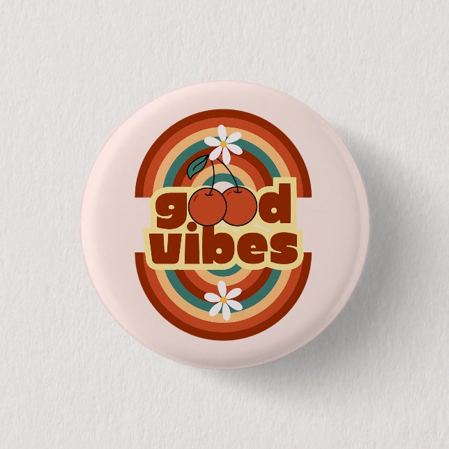 Good Vibes 3 Cm Round Badge (Front)