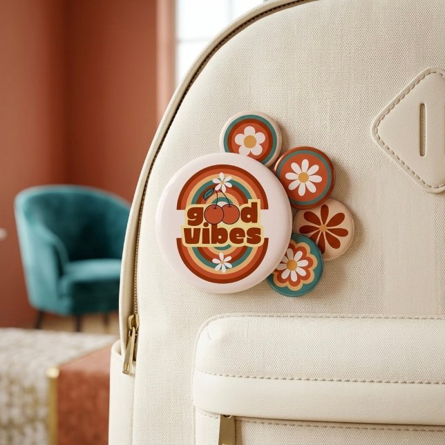 Good Vibes 3 Cm Round Badge (Creator Uploaded)
