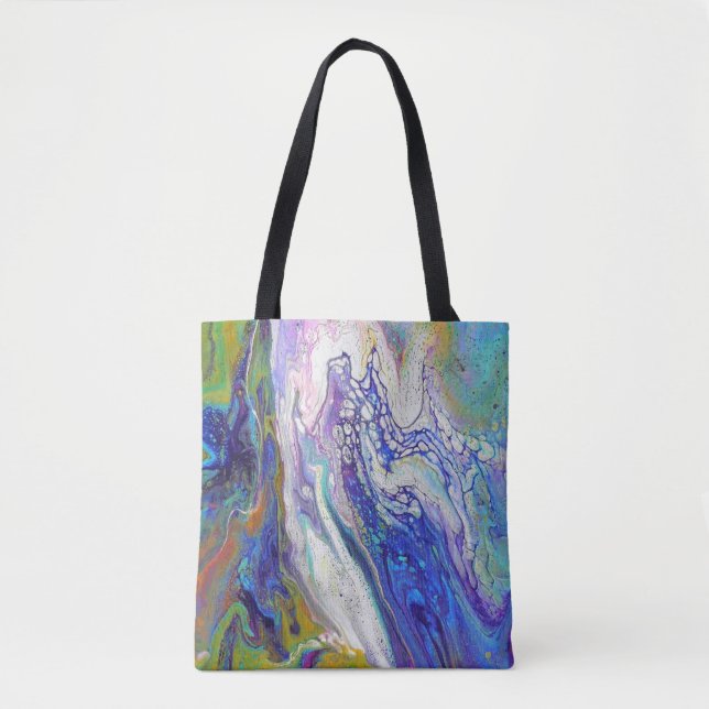 Good Vibes Acrylic Pour All Over Tote (Front)