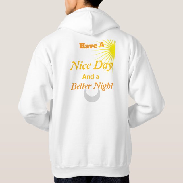 Good Vibes All Day: Night - Luxury Gold Text   Hoodie (Back)