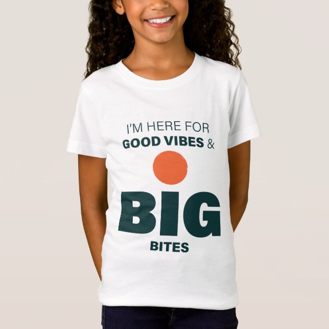 Good Vibes and Big Bites Kids Tshirt (Front)