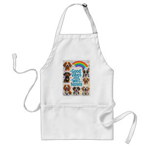 Good Vibes and Wet Noses Playful doodles Standard Apron