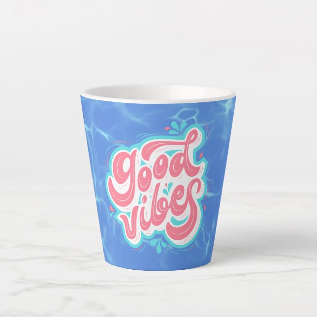 Good Vibes Beach/pool  Latte Mug (Front)
