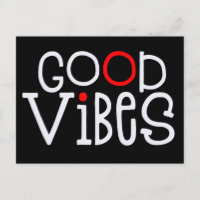 Good Vibes Bold Typography Positivity White Red
