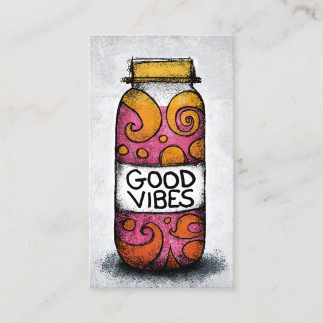 Good Vibes Business Cards - Fun Colourful (Front)