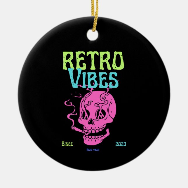 Good vibes ceramic tree decoration (Front)