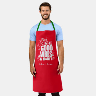 Good Vibes Christmas   Elegant Christmas Apron
