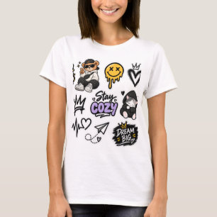Good Vibes Cute Streetwear Sticker Style Women's T T-Shirt