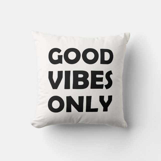 Good Vibes Daily | Uplifting Message Cushion (Front)