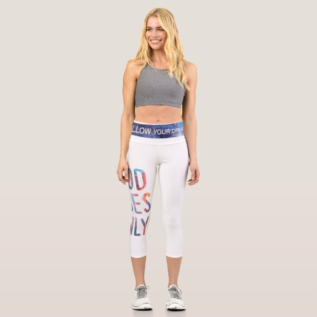 GOOD VIBES DREAM ONLY CAPRI LEGGINGS (Front)