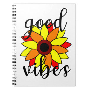 Good Vibes Flower Notebook