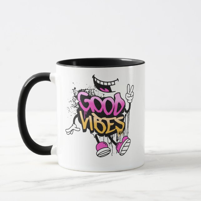 Good Vibes Graffiti Mug (Left)