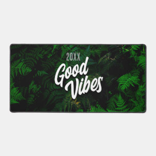 Good Vibes Green Nature Desk Mat