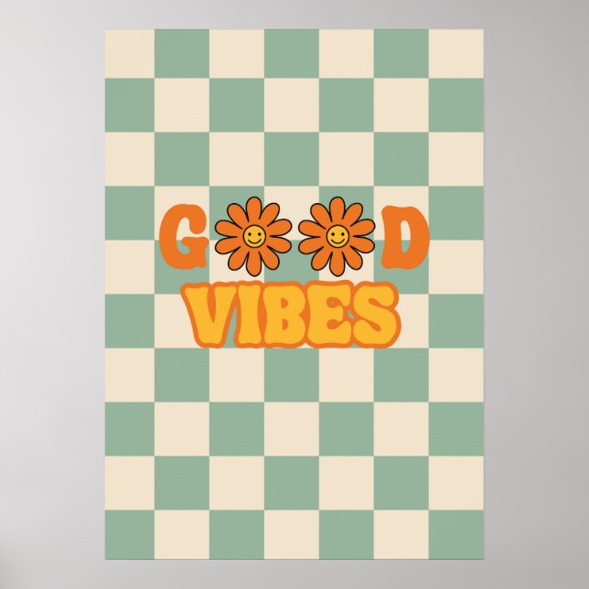 Good vibes groovy retro  poster (Front)