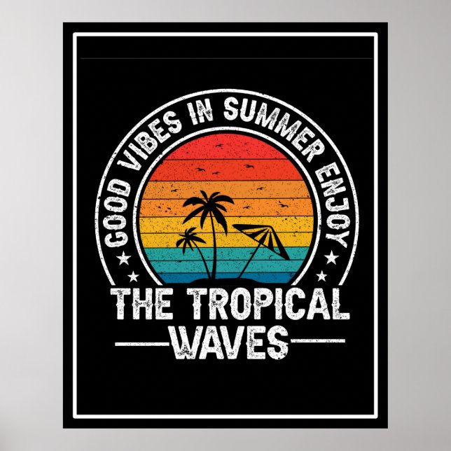 Good Vibes in Summer Enjoy The Tropical-66775 Poster (Front)