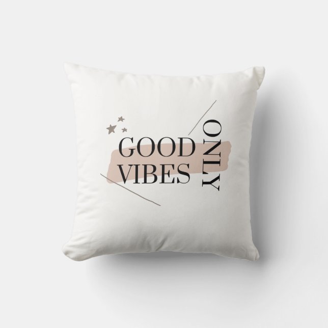 Good Vibes Only Aesthetic - Throw Pillow (Front)