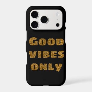 Good Vibes Only   Black and Golden Glitter 