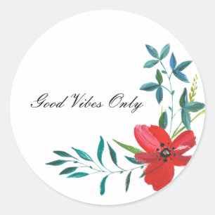 GOOD VIBES ONLY  CLASSIC ROUND STICKER