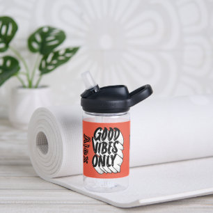 Good Vibes Only Custom Name Water Bottle