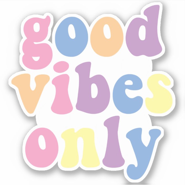 Good Vibes Only | Groovy Retro Vinyl | Zazzle.co.uk