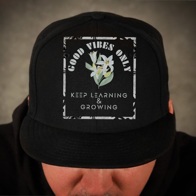 Good Vibes Only-Keep Learning & Growing Design Trucker Hat (Creator Uploaded)