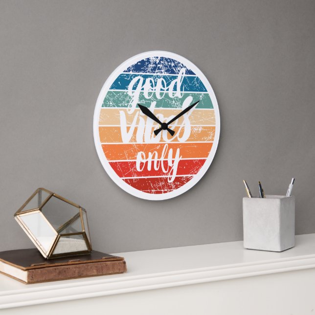 Good Vibes Only Large Clock (Office)