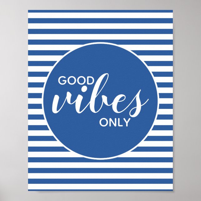 Good Vibes Only Motivational Inspirational Quote Poster (Front)