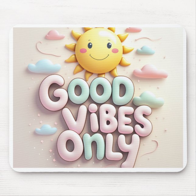 Good Vibes Only Mouse Mat (Front)