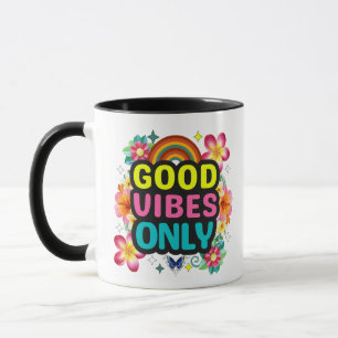 Good Vibes Only Mug - Colourful Rainbow Coffee mug